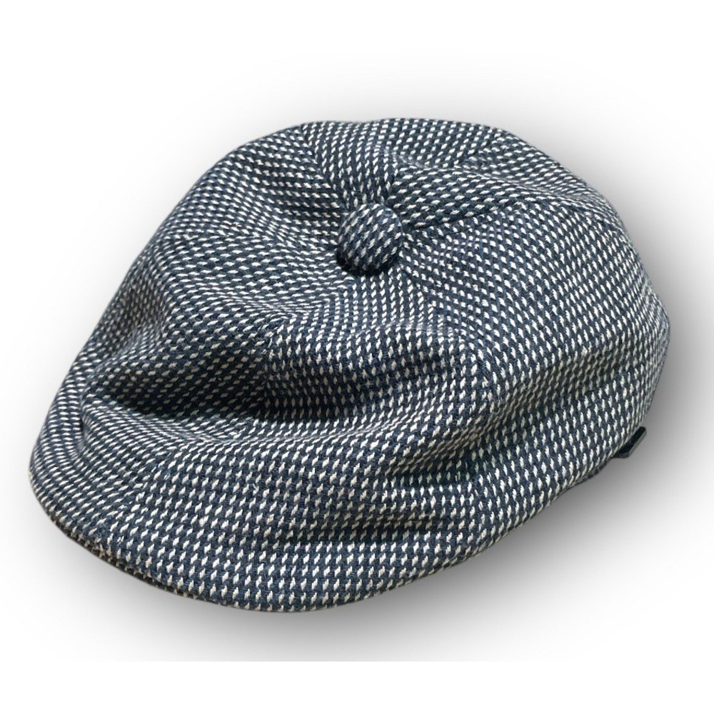 Bailey of Hollywood Newsboy Flat Cap‎ Mens small DELLER plaid blue Hat